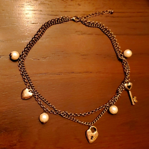 Source Unknown Jewelry - 🦋5/$15 Vintage Heart Lock & Key Choker